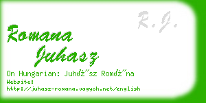 romana juhasz business card